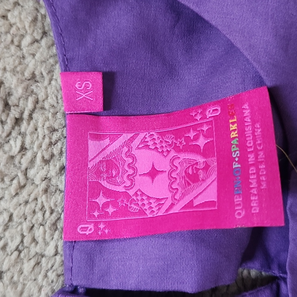 QUEEN OF SPARKLES Purple Heart Dress - Picture 2 of 3